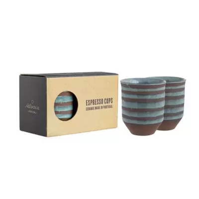 AROMA S/2 Copo Expresso Blue Teal