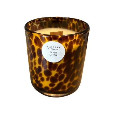 Leopard Candle Fresh Linen