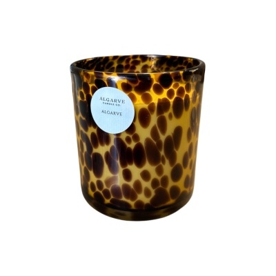 Leopard Candle Amber & Orange