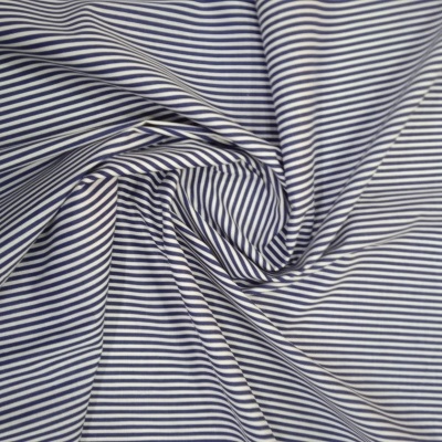 Tecido Riscas Marinho/Branco