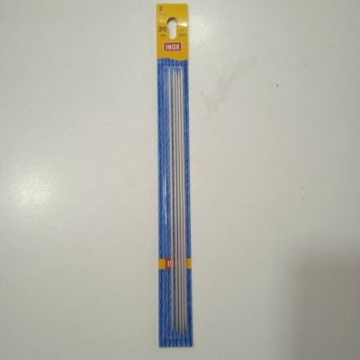 Agulha p/Meias c/Dupla Ponta em Inox