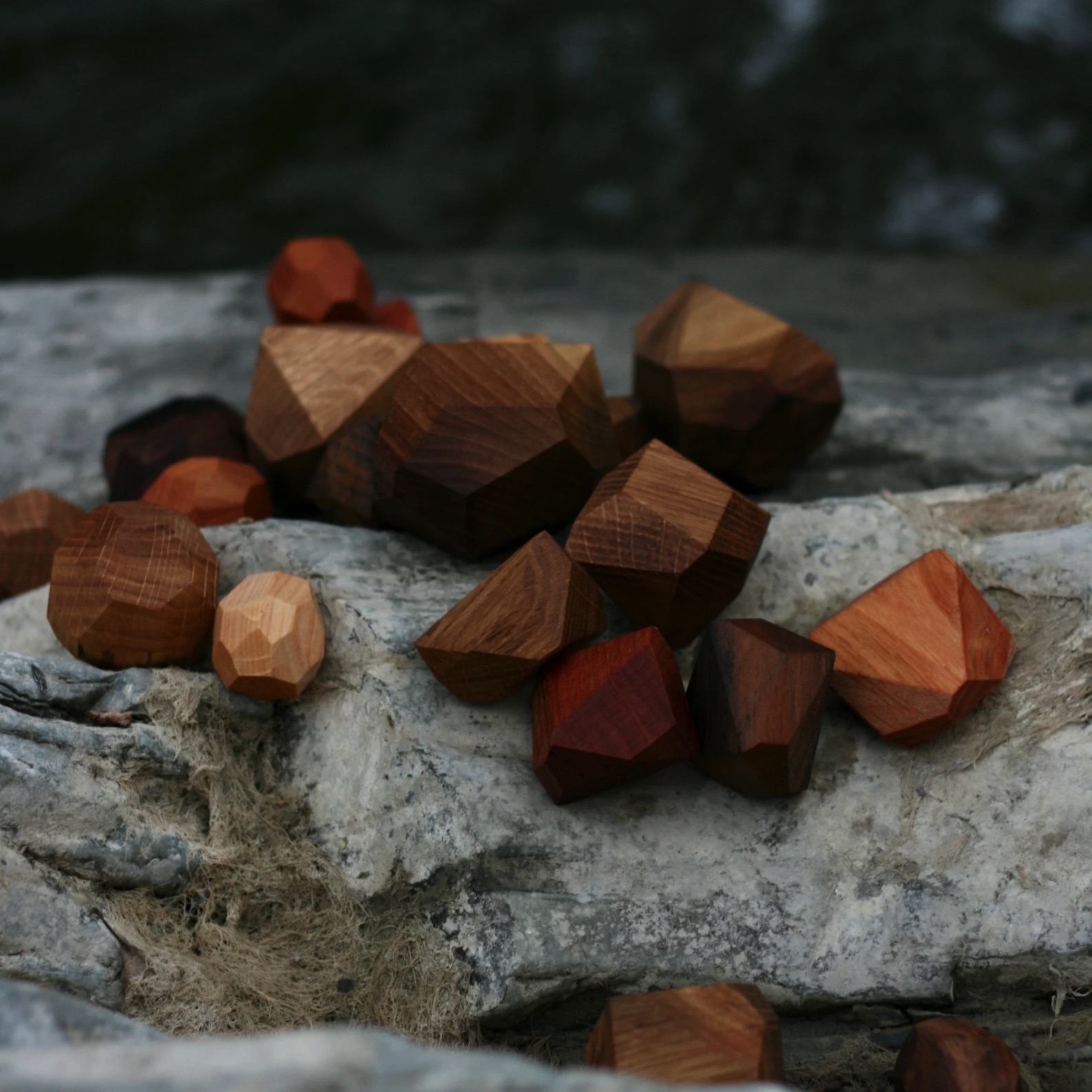 Wood building blocks