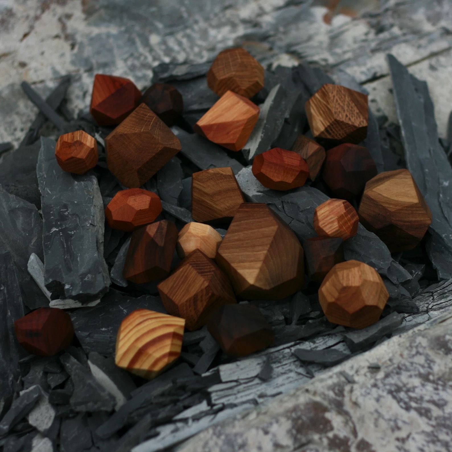 Wood building blocks