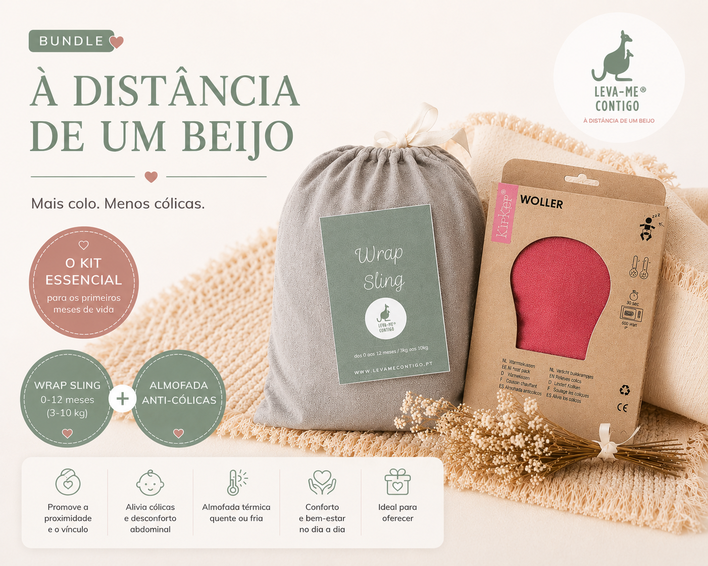 Bundle: Wrap Sling LvCtG + Almofada Anti-Cólicas Bundle: Wrap Sling LvCtG + Almofada Anti-Cólicas