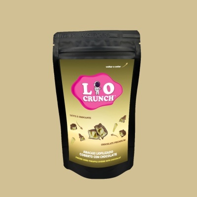 Abacaxi Liofilizado Coberto com Chocolate de Leite