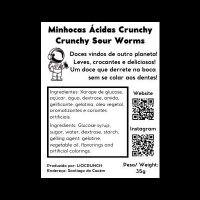 Minhocas Crunchy   (Doce)