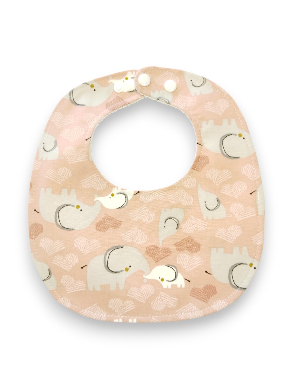 Babete algodão c/turco impermeável - Dreamy Elephant Rosa Babete algodão c/turco impermeável - Dreamy Elephant Rosa