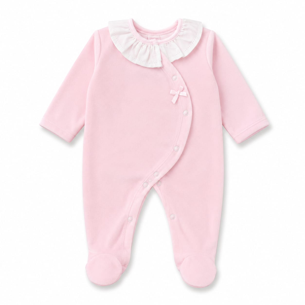 Babygrow Veludo Gola Folho Babygrow Veludo Gola Folho