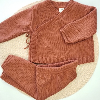 Conjunto Calça s/Pé + Casaco Malha