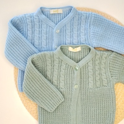 Casaco Bebé Malha Trança