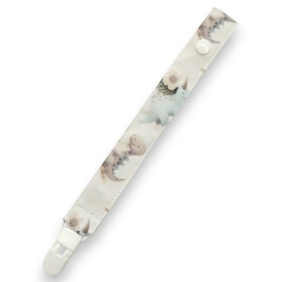 Fita Prende Chucha 100% Algodão - Sweet Dino Azul