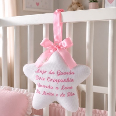 Estrela Decorativa "Oração Anjo da Guarda"