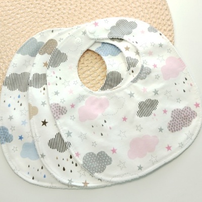 Babete algodão c/turco impermeável - Chuva