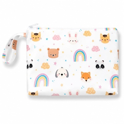 Bolsa Plastificada Animais e Arco Íris