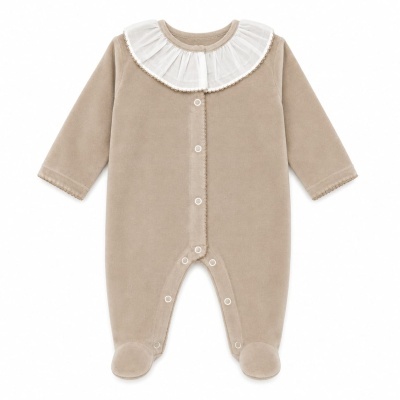 Babygrow Veludo Gola Folho