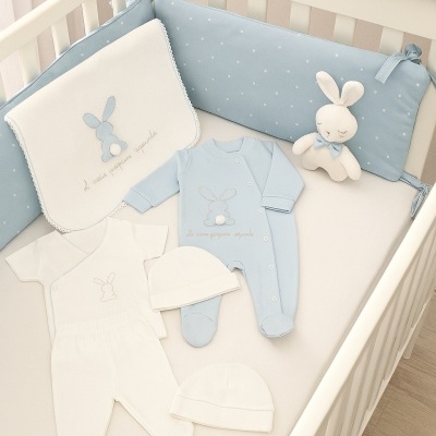 Conjunto 1ª Roupinha Algodão Coelho