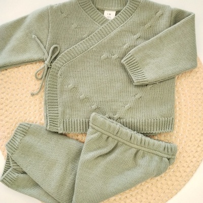 Conjunto Calça s/Pé + Casaco Malha