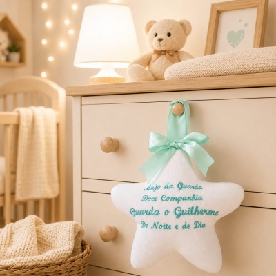 Estrela Decorativa "Oração Anjo da Guarda"