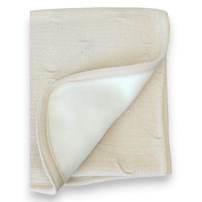 Manta Bebé Malha Forrada c/ Laço