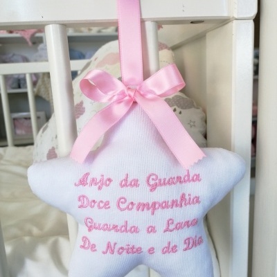 Estrela Decorativa "Oração Anjo da Guarda"