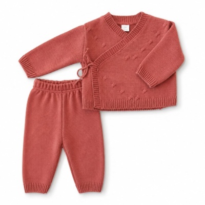 Conjunto Calça s/Pé + Casaco Malha