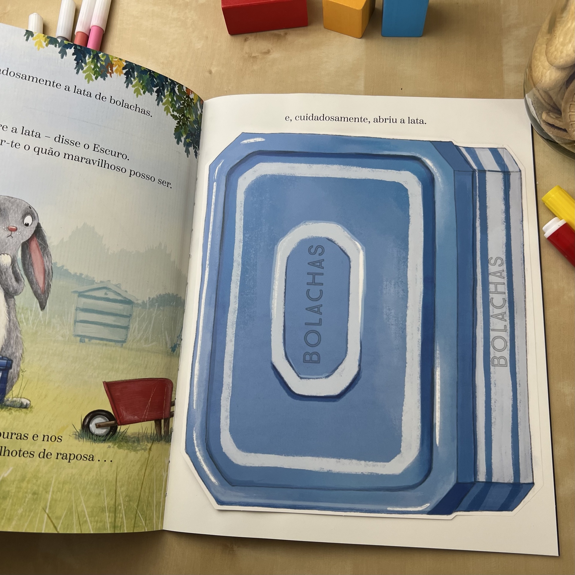 O COELHO, O ESCURO E A LATA DE BOLACHAS