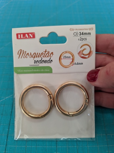 Argola Articulada Ouro 25mm