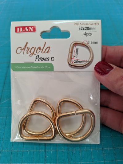 Meia Argola Ouro 25mm