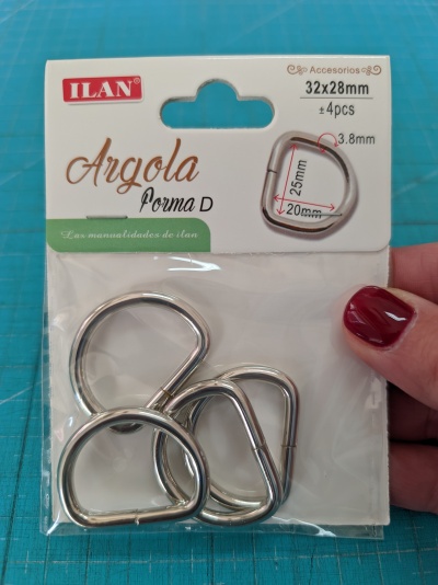 Meia Argola Prata 25mm