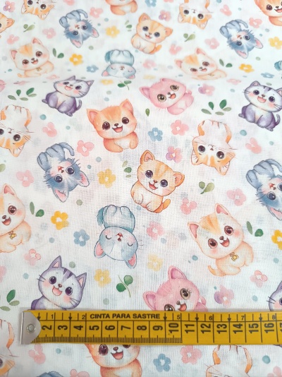 Tecido Gatinhos