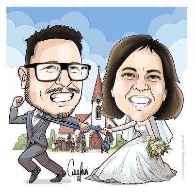 Caricatura de Noivos