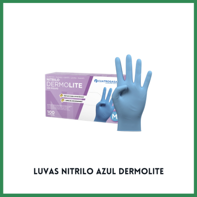 Luvas Nitrilo Azul Dermolite