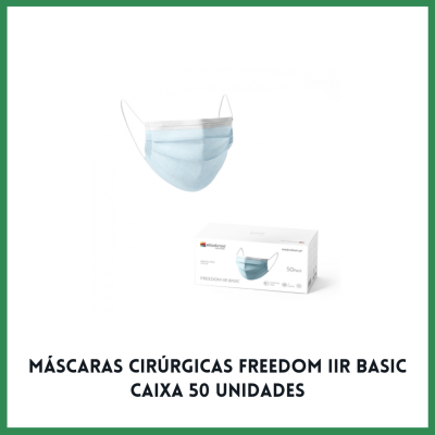 Máscaras Cirúrgicas Freedom IIR Caixa 50 unidades