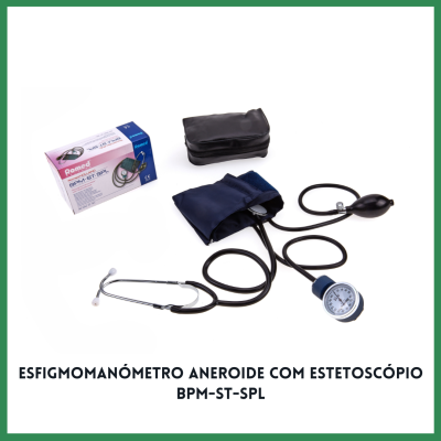 Esfigmomanómetro aneroide com estetoscópio BPM-ST-SPL