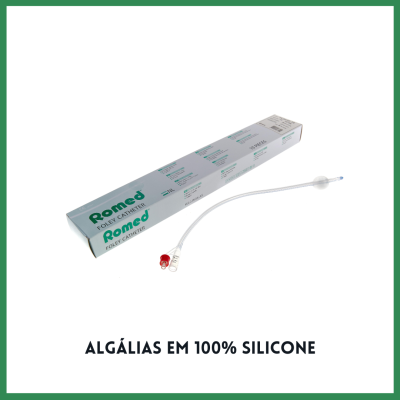 Algálias em Silicone Romed, caixa com 10 unidades.