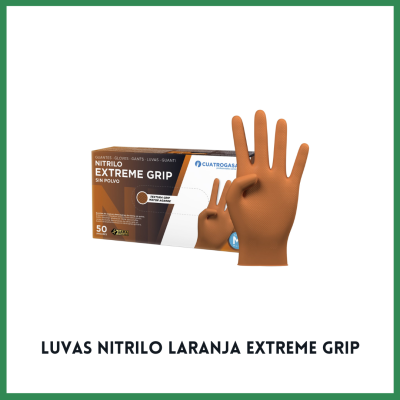 Luvas Nitrilo Laranja Extreme Grip