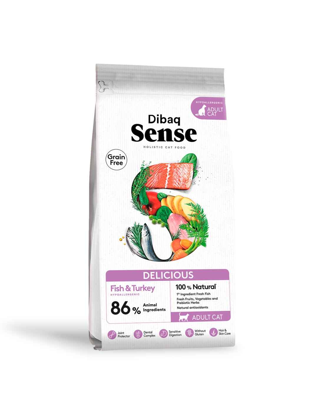 Dibaq Sense Cat Delicious Peixe & Peru Gato Adulto Grain Free Dibaq Sense Cat Delicious Peixe & Peru Gato Adulto Grain Free