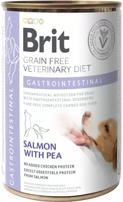 Brit Veterinary Diet Gastrointestinal – Ração Húmida Grain-Free para Cães e Gatos com Salmão & Ervilhas (400g) Brit Veterinary Diet Gastrointestinal – Ração Húmida Grain-Free para Cães e Gatos com Salmão & Ervilhas (400g)