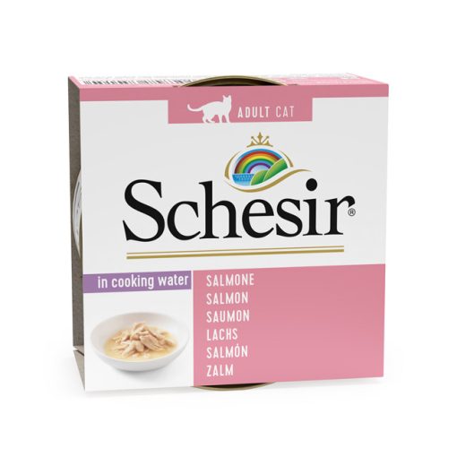 Schesir Salmão Natural cozido em Água. Schesir Salmão Natural cozido em Água.