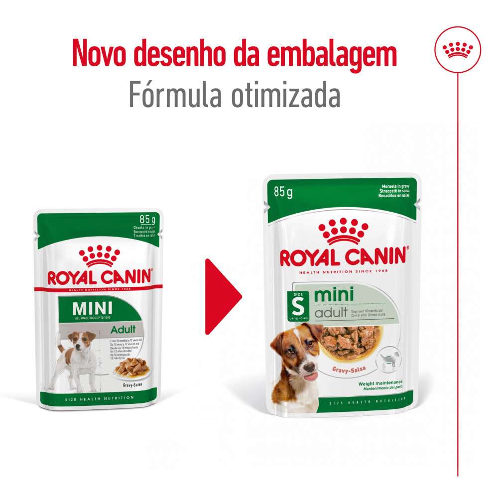 Royal Canin Mini Adult - Alimento em molho para cão adulto de porte pequeno/mini Royal Canin Mini Adult - Alimento em molho para cão adulto de porte pequeno/mini