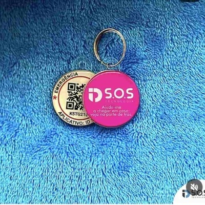 Medalha Inteligente ID S.O.S PET com QR Code