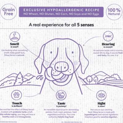 Dibaq Sense Grain Free Wild - Hipoalergênica - Veado e Javali