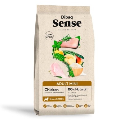 Dibaq Sense Low Grain (mini adulto) - Frango - Holística