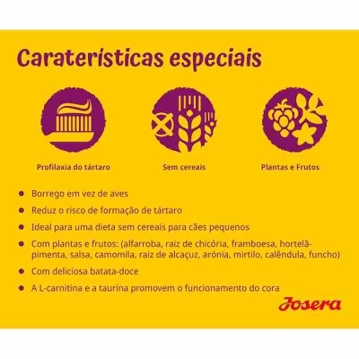 Josera Mini - Borrego - Ração seca sem cereais para cão adulto pequeno