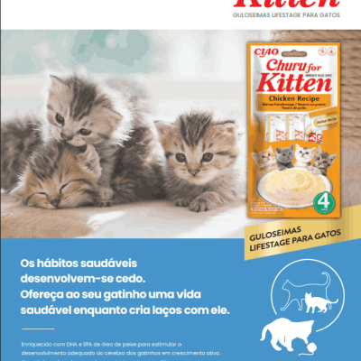 Churu Puré para Gatinho - Sabor a Atum 4 x 14g