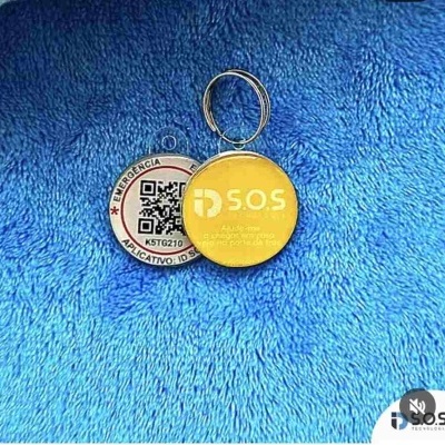 Medalha Inteligente ID S.O.S PET com QR Code