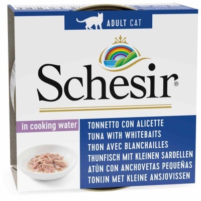 Schesir Atum & Anchovas ao Natural – Delícia para Gatos Adultos (85g)
