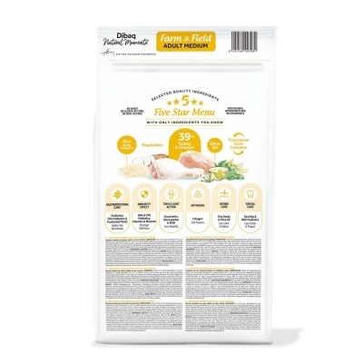 Dibaq Natural Moments 5 Star Peru e Frango Raças médias adultas