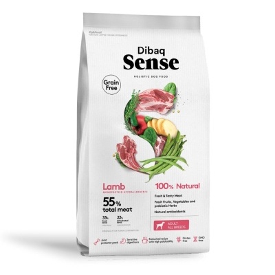 Dibaq Sense Grain Free - Hipoalergênico - Holística - Cordeiro