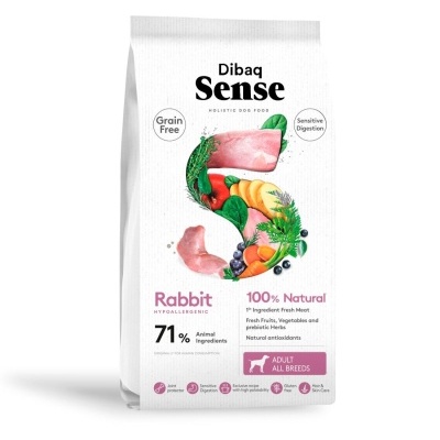 Dibaq Sense Grain Free -  Hipoalergênica - Coelho (Sensitive)